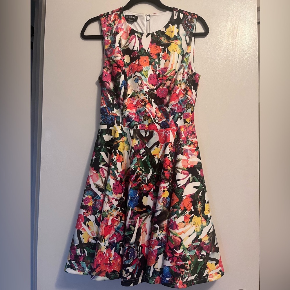 bebe Multicolor Floral Midi Dress